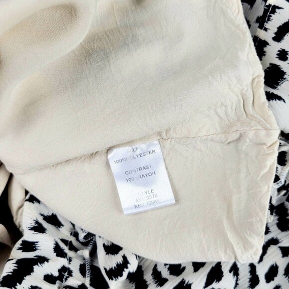 Womens L Oddy Off The Shoulder Leopard Print Elastic Waist Tiered Ruffle Dress - Picture 11 of 12